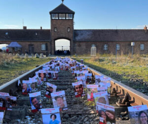 Auschwitz hostage posters