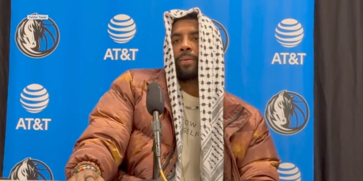 NBA star Kyrie Irving wears Palestinian keffiyeh