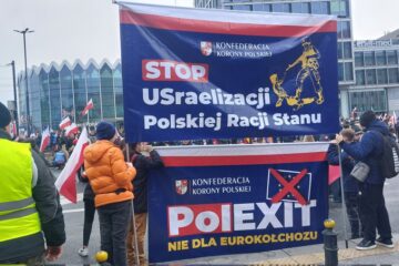 antisemitic Poland protest