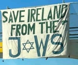 Antisemitic banner