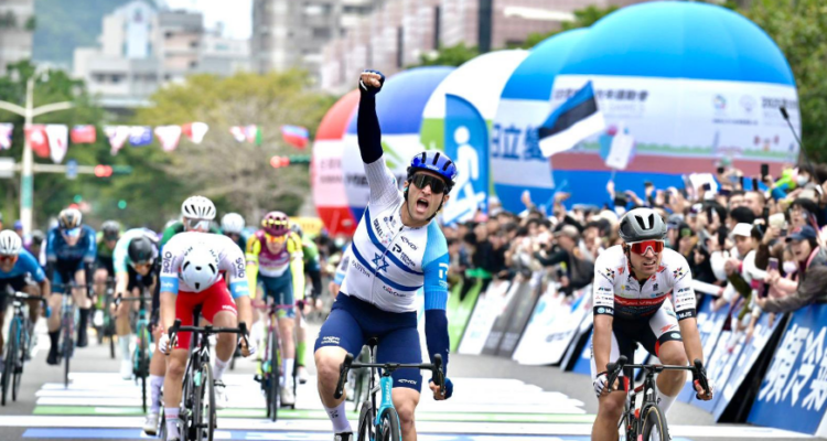 Israeli cyclist secures first place in opening stage of Tour de Taiwan in Taipei