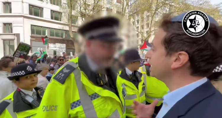 Outrage after British cop threatens to arrest head of antisemitism watchdog group for being ‘openly Jewish’ near anti-Israel rally