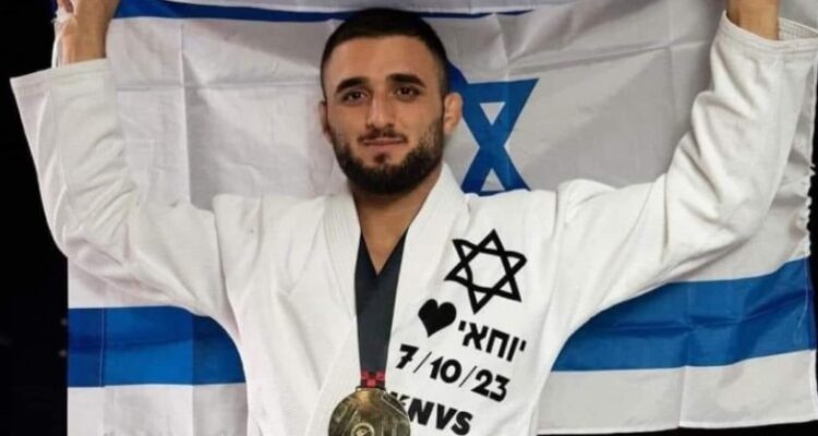 Israeli jiu-jitsu fighter dedicates gold medal to friend slain on Oct. 7th