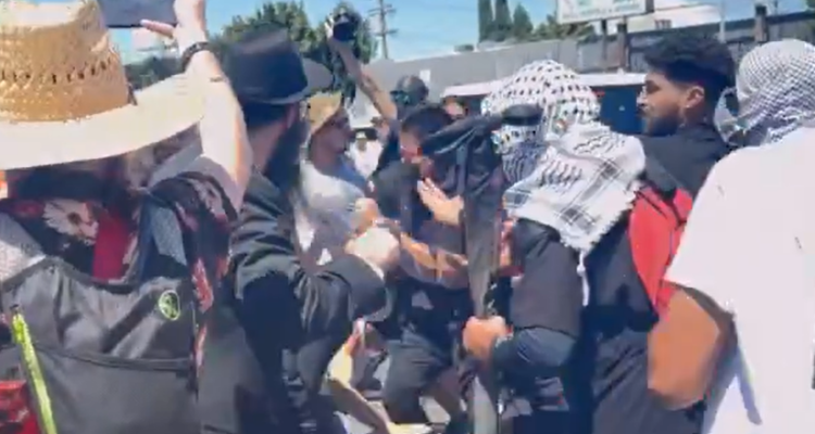 Anti-Israel protesters attack, injure Jews at LA synagogue, no arrests made