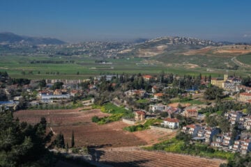 Metulla, Lebanon in background