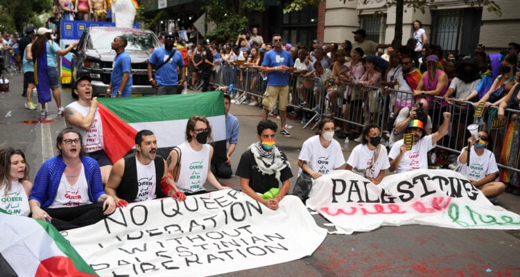 Queers for Palestine block NYC Pride Parade