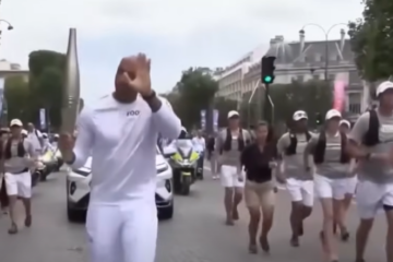 Olympic torch relay (Youtube screenshot)