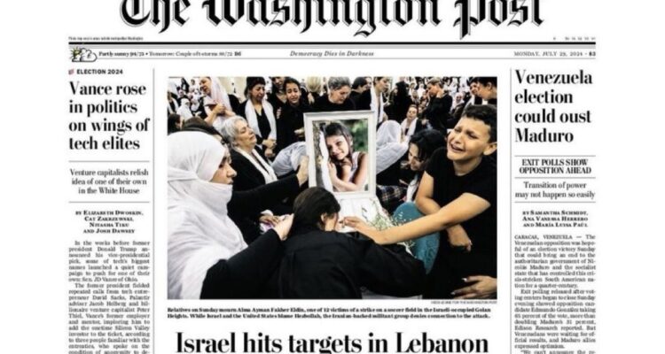 Washington Post admits ‘distorted’ headline on Hezbollah masssacre of 12 children