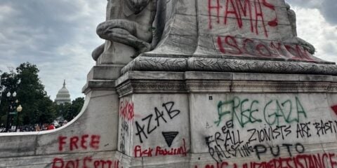 columbus fountain graffiti