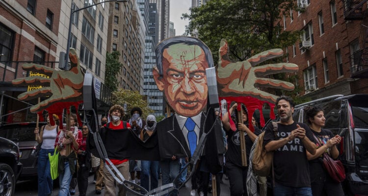 Left-wing Jewish groups protest Netanyahu visit to NYC