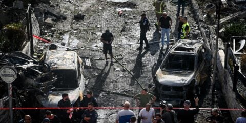 Hezbollah rocket impact