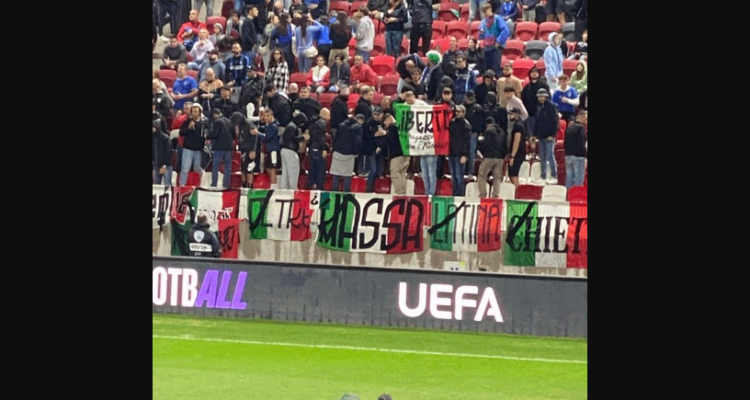 Italian fans disrespect Israeli national anthem during soccer game