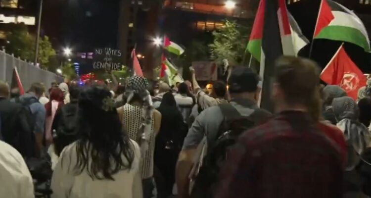 Anti-Israel protestors arrested in clashes with police outside presidential debate