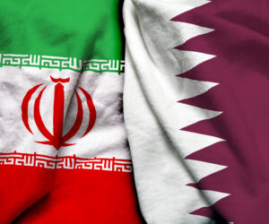 Iran and Qatar flag