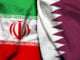 Iran and Qatar flag