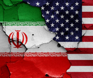 Iran and USA flag