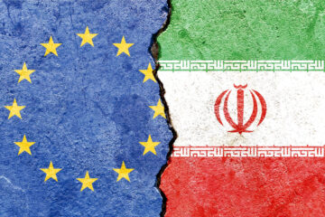 EU and Iranian flags