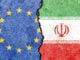 EU and Iranian flags