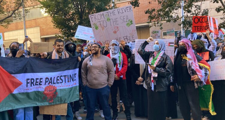 Jewish students at Baruch College harassed by anti-Israel protestors