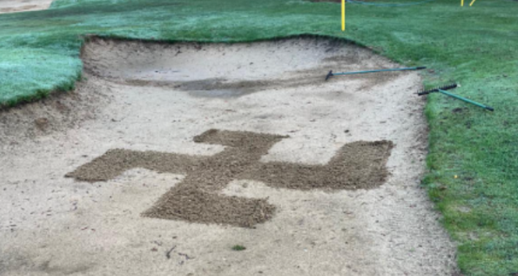 Vandals go full Hitler on London golf course