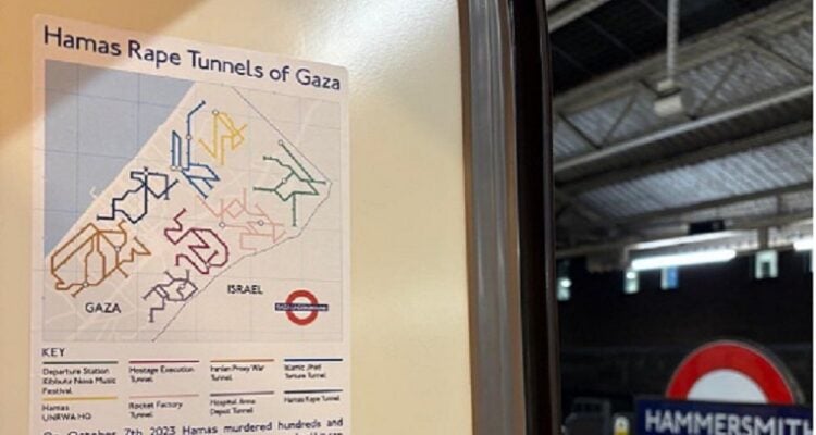 Israel supporters post ‘rape tunnel maps’ on London Underground