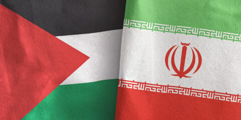 Iran and Palestinian flag