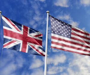 USA and UK flags