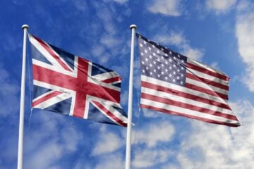 USA and UK flags