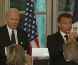 Joe Biden and Emmanuel Macron (Youtube screenshot)