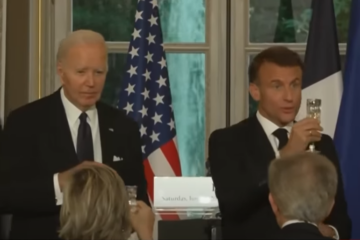 Joe Biden and Emmanuel Macron (Youtube screenshot)