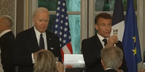 Joe Biden and Emmanuel Macron (Youtube screenshot)