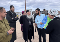 Minister Yitzchak Goldknopf inspects map of proposed Gaza Settlements Nov 2024 (photo credit: X)