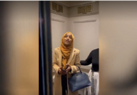 Congresswoman Ilhan Omar curses at pro-Israel activists (X screenshot)