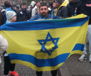 Melhem Asad Druze fan who saved Jews in Amsterdam Nov 2024 (X screenshot)