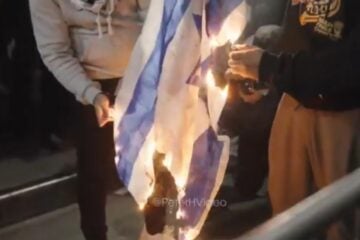 burning israel flag elections