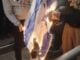 burning israel flag elections