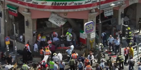 Sbarro's bombing (YouTube screenshot)