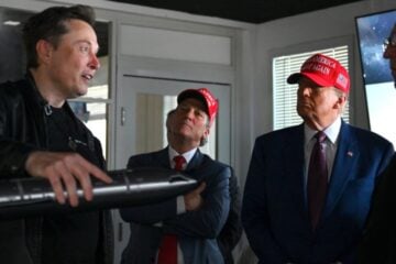 trump musk spacex launch