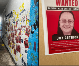 Antisemitic signs at Rochester University (X screenshot)