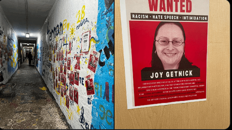 Antisemitic signs at Rochester University (X screenshot)