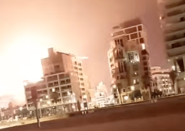 Houthi drone hits building in Yavne, December 2024 (YouTube screenshot)