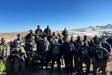 israeli Prime Minister Benjamin Netanyahu, Defense Minister Israel Katz meet with officers in Syra (source Israelonline screenshot)
