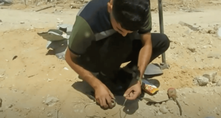 WATCH: Footage of Hamas terrorists planting explosives near Gaza hospital