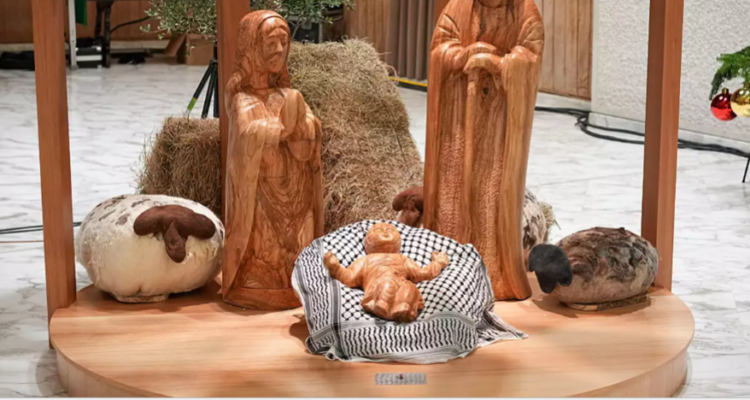 Vatican Nativity scene features ‘Palestinian,’ keffiyeh-clad Jesus