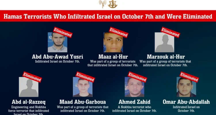 IDF kills seven Hamas terrorists who took part in October 7th atrocities