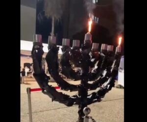 hamas rockets menorah