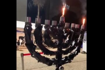 hamas rockets menorah