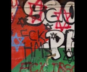 london ant-israel graffiti