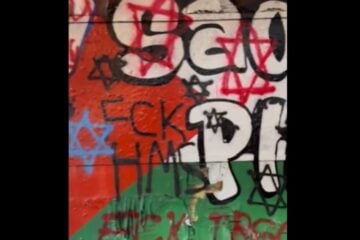 london ant-israel graffiti