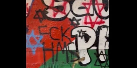 london ant-israel graffiti